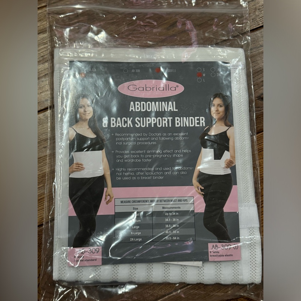 Gabrialla abdominal and back support binder